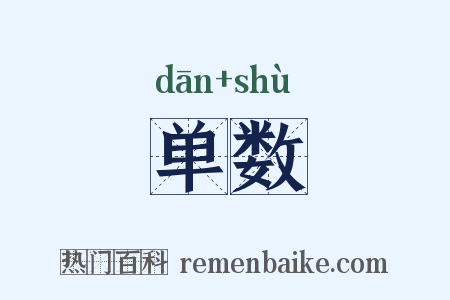 单数是什么意思的图片